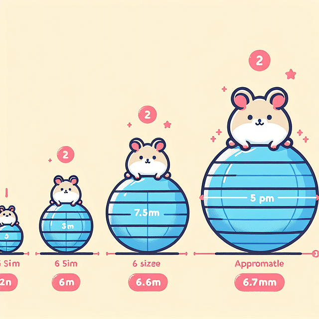 hamster exercise ball size comparison chart