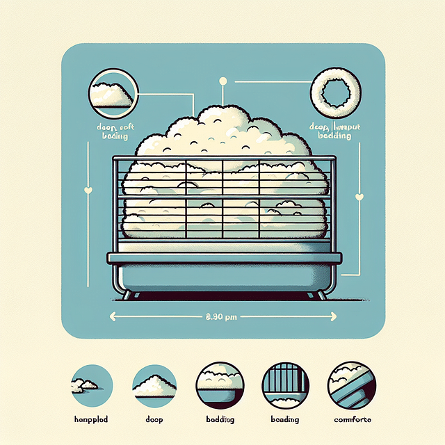 deep, soft bedding in a hamster cage