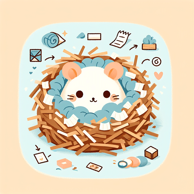 cozy hamster nest with ample nesting material