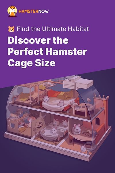 Discover the Perfect Hamster Cage Size - 🐹 Find the Ultimate Habitat