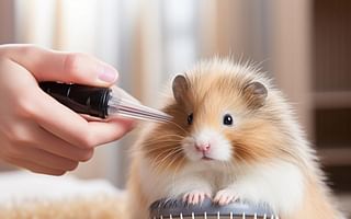 How should I clean my long-haired hamster?